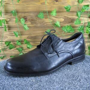 Lasocki Men's Derby Oxfords Black Leather Size 44 Medium Gently Used 2025‎